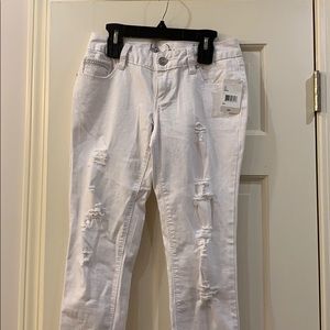 Size 3/4 Ariya Jeans White Distressed
